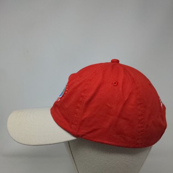 Disney Vacation Club Member Strapback Hat Red OSFA Adjustable Embroidered Cotton - Picture 3 of 7